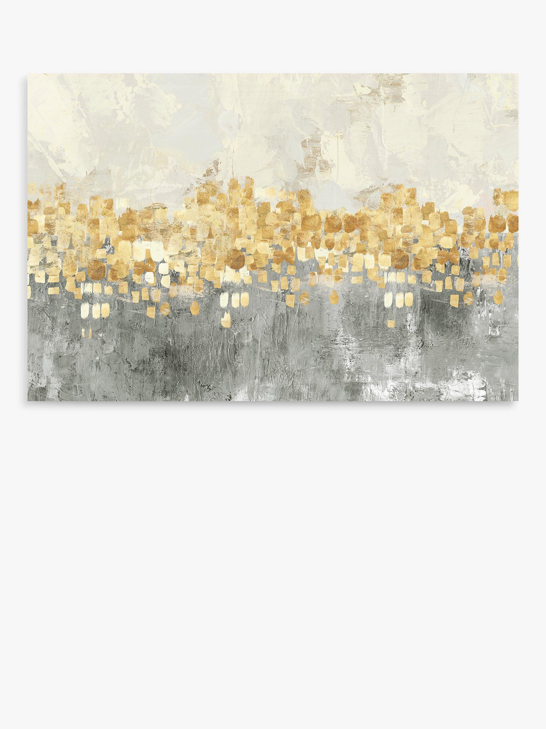 PI Studio - 'Dancing Stars' Embellished Abstract Canvas Print, 60 x 90cm, Gold/Multi