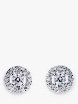 Ivory & Co. Balmoral Round Stud Earrings - view 2, Silver