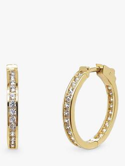 Ivory & Co. Copenhagen Cubic Zirconia Hoop Earrings, Gold, Gold