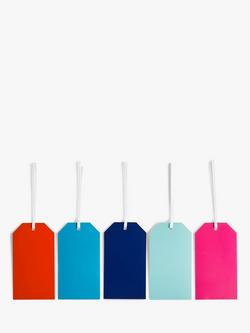 John Lewis Bright Luggage Gift Tags, Pack of 5, Multi