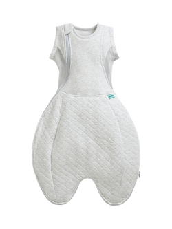 Purflo Swaddle to Sleep Hazel Baby Sleeping Bag, 2.5 Tog - view 2, Minimal Grey
