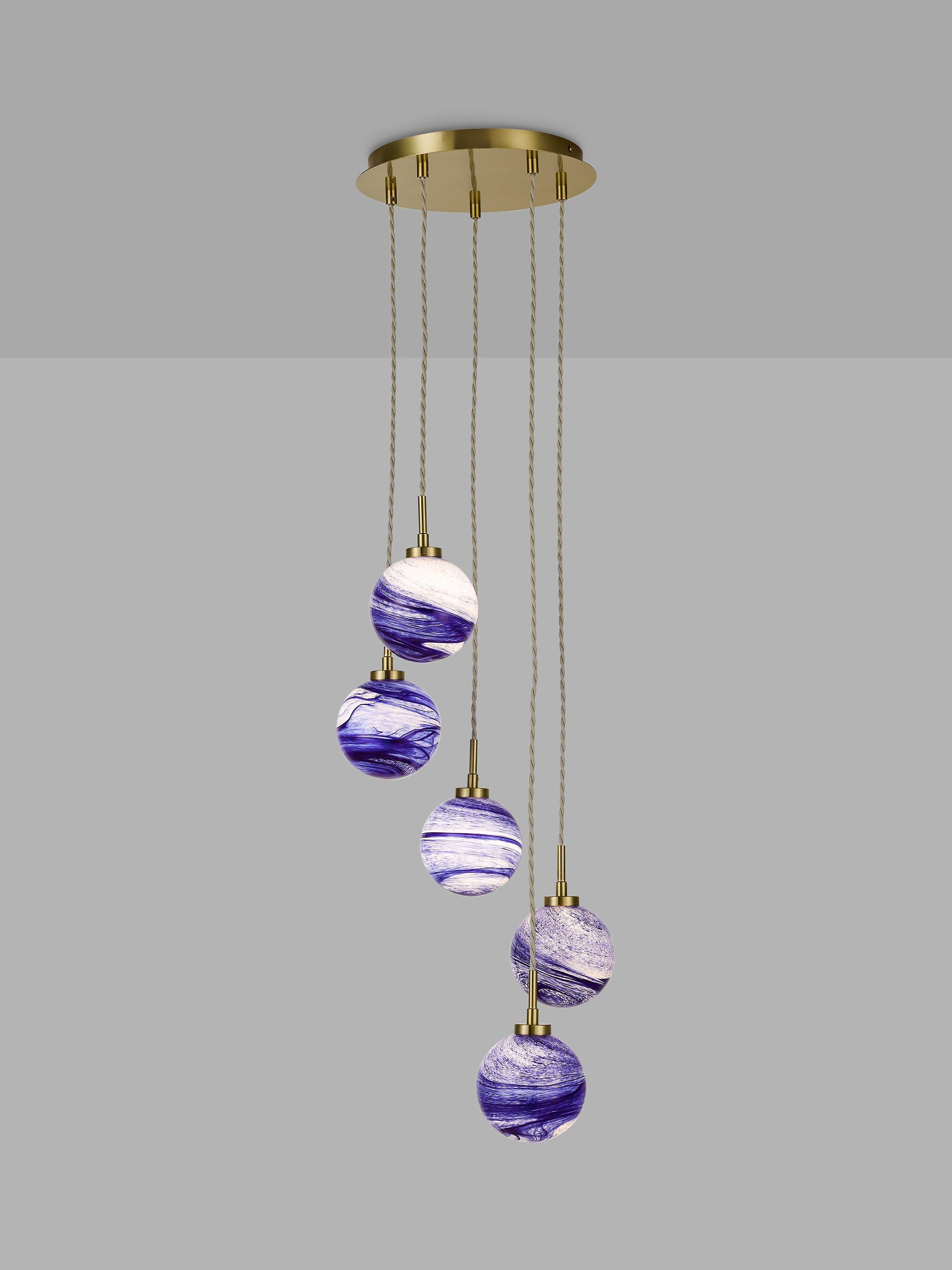 John Lewis + Matthew Williamson Planet 5 Pendant Cluster Ceiling Light