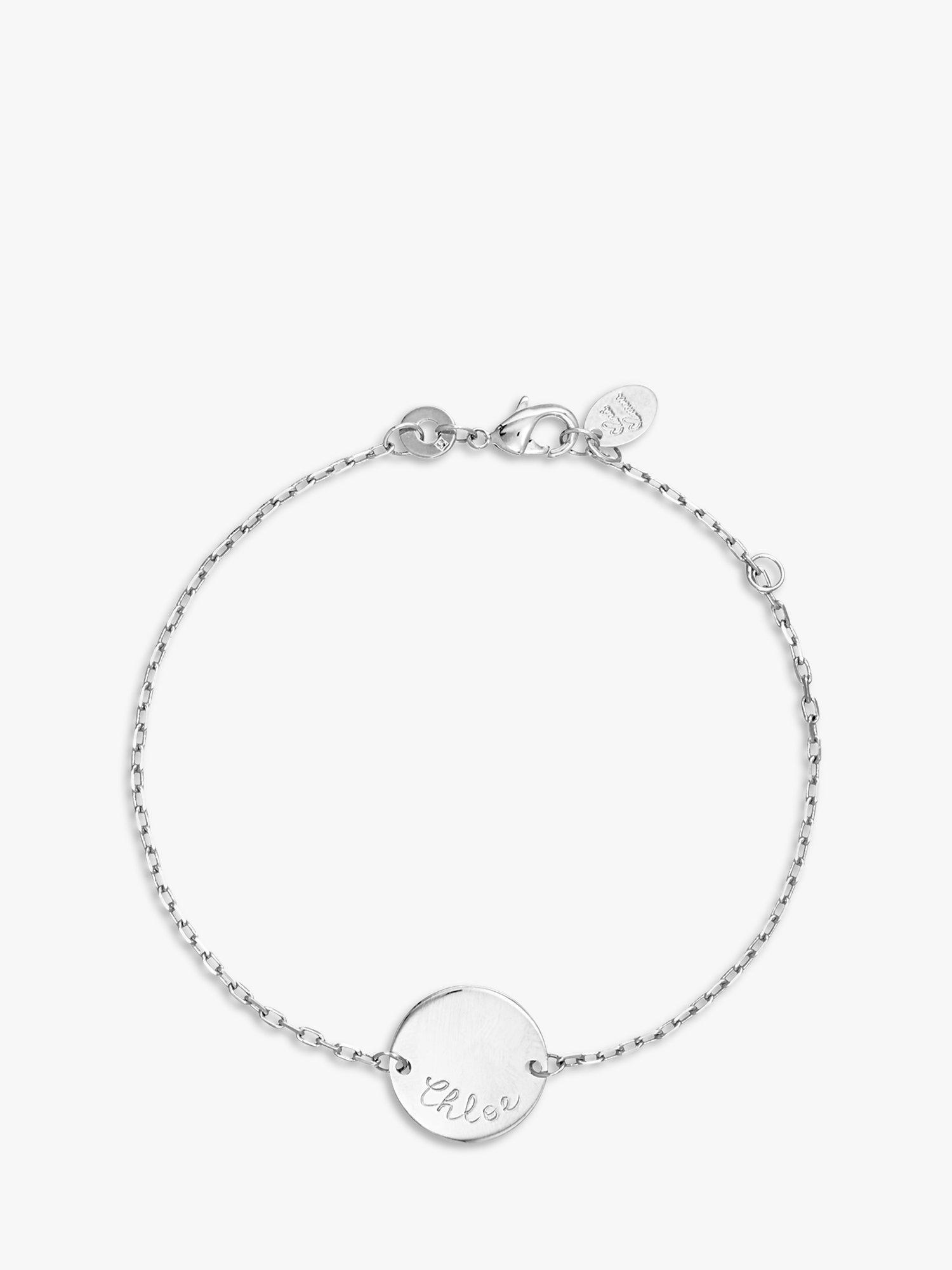 Merci Maman Personalised Pastille Chain Bracelet, Silver