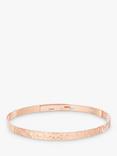 Merci Maman Personalised Hammered Flat Bangle