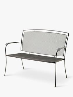 John Lewis Henley by KETTLER 2-Seater Garden Bench, Iron Grey, Iron Grey