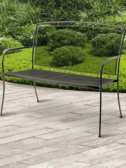 John Lewis Henley by KETTLER 2-Seater Garden Bench, Iron Grey - view 2, Iron Grey