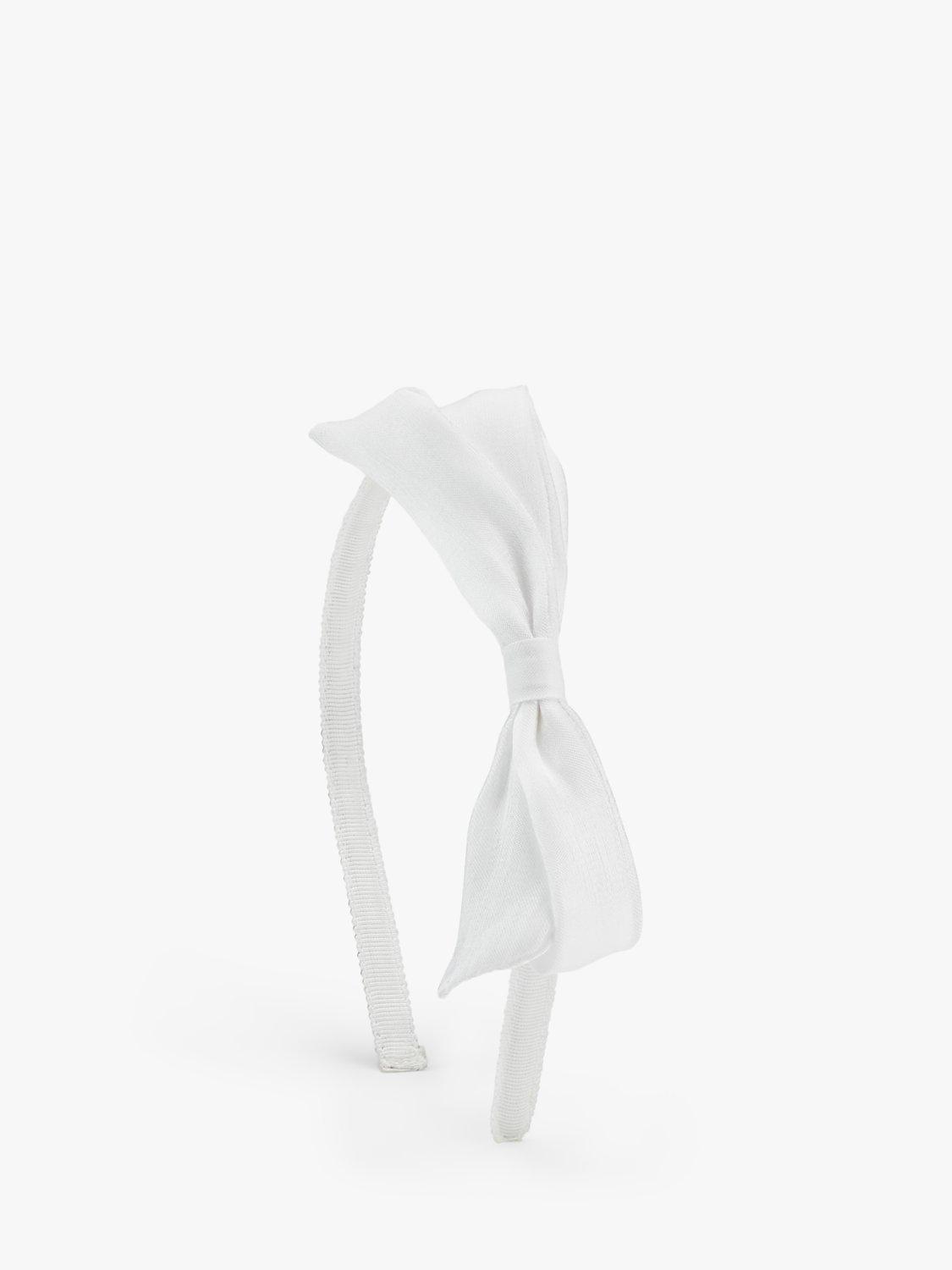 Stych Kids' Bow Plain Headband, White