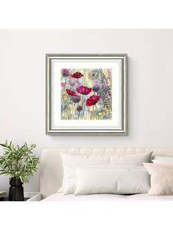 John Lewis Catherine Stephenson 'Raspberry Poppy 2' Framed Print & Mount, 60.5 x 60.5cm, Red/Multi - view 2, Red/Multi