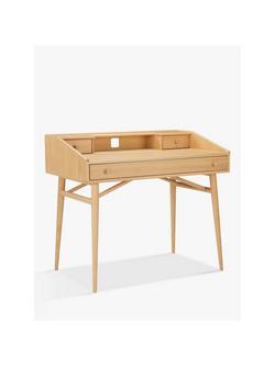ercol for John Lewis Shalstone Desk, Oak, Oak