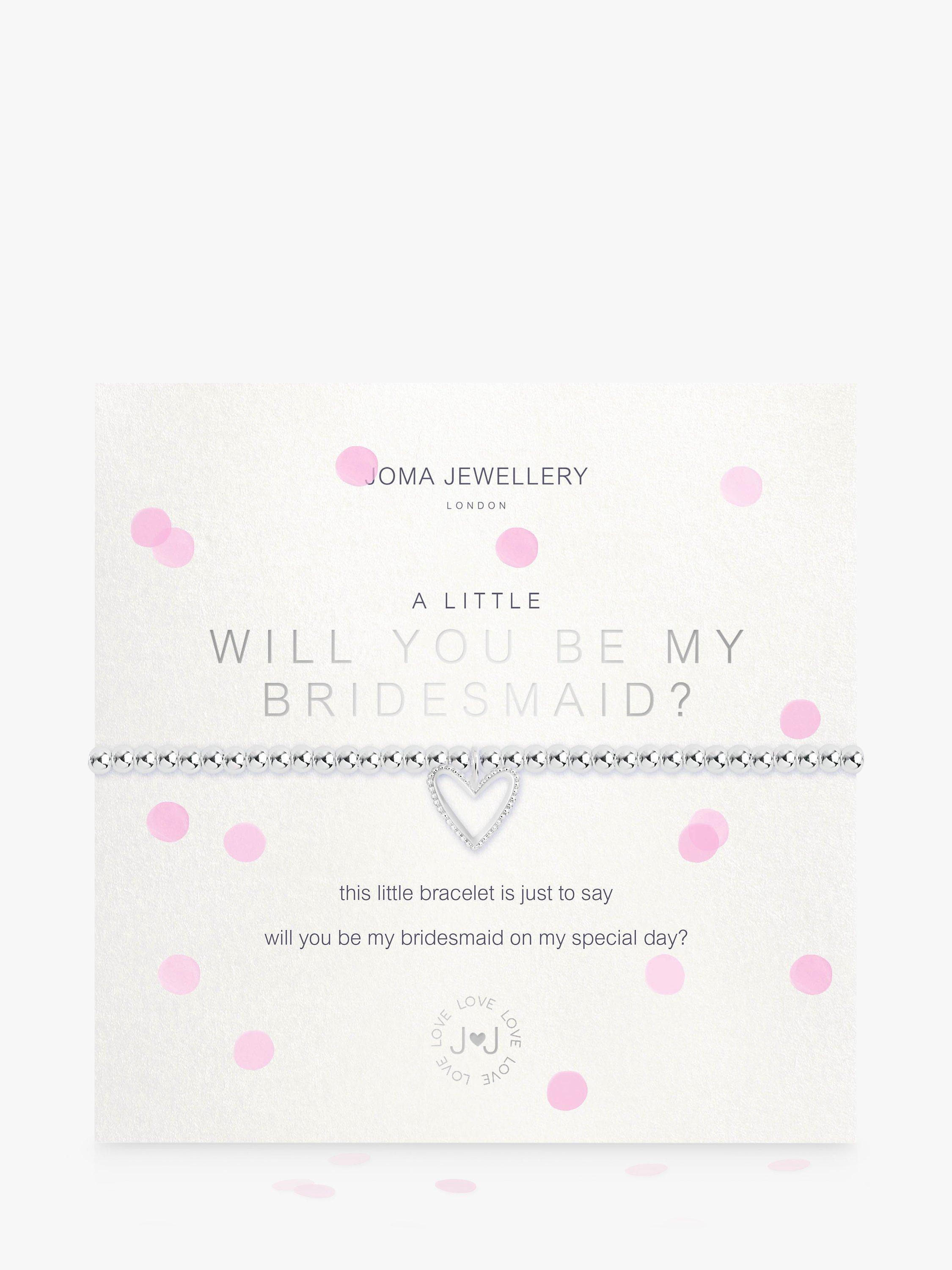Joma Jewellery A Little Bridesmaid Beaded Bracelet, Silver