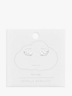 Estella Bartlett Crawler Star Stud Earrings, Silver Plated - view 2, Silver