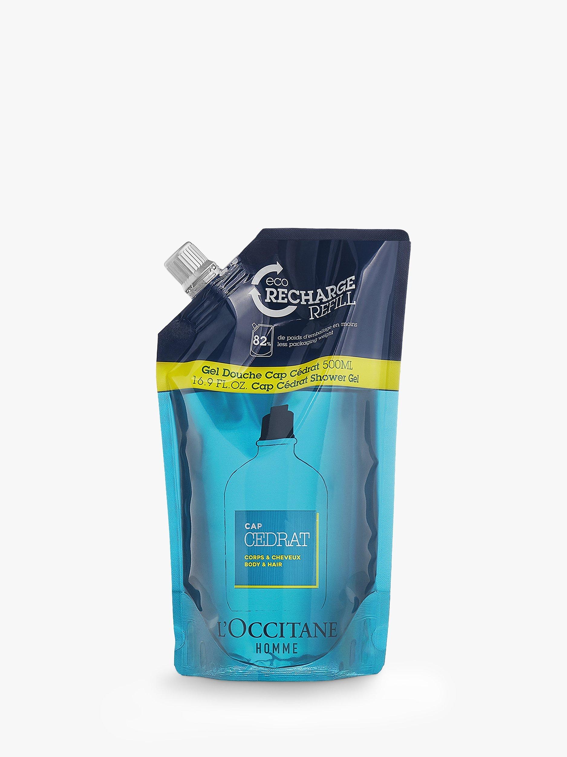 L'OCCITANE Homme Cap Cedrat Hair & Body Shower Gel Refill, 500ml