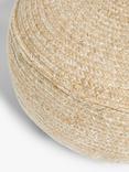 John Lewis Jute Effect Outdoor Low Pouffe, Natural