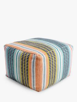 John Lewis Salsa Stripe Outdoor Pouffe, Multi, Multi