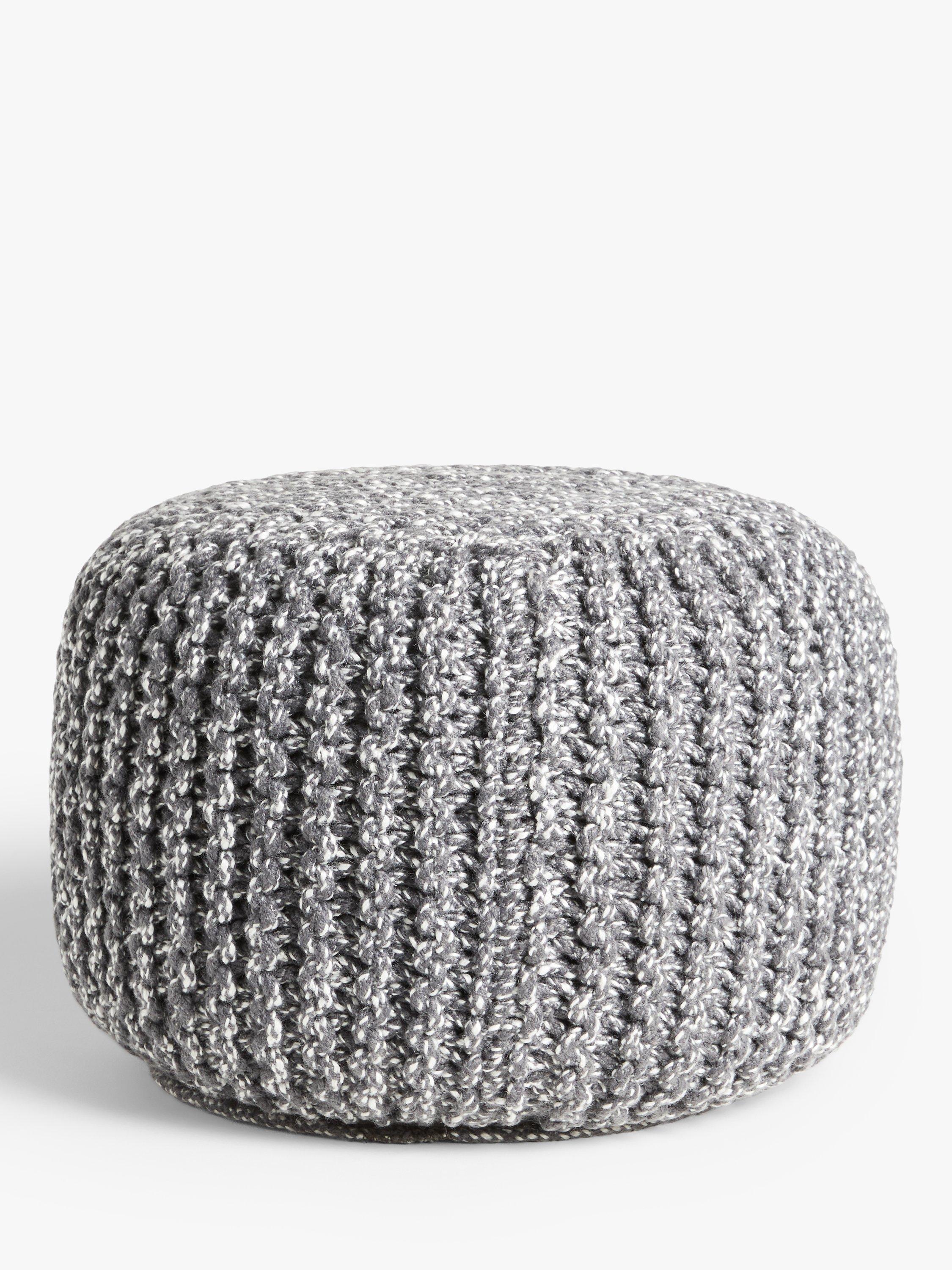John Lewis Outdoor Knit Pouffe, Grey