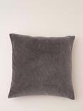 Truly Velvet Square Cushion, Charcoal