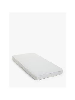 John Lewis Pocket Spring Cotbed Mattress, 132 x 70cm, White