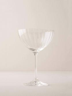 Truly Fluted Crystal Coupe Champagne Glass, Set of 4, 340ml, Clear, Clear