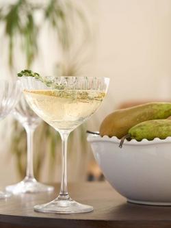 Truly Fluted Crystal Coupe Champagne Glass, Set of 4, 340ml, Clear - view 2, Clear