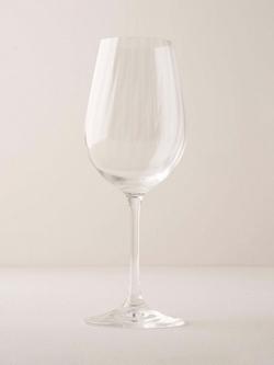 Truly Fluted Crystal White Wine Glass, Set of 4, 350ml, Clear, Clear