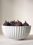 Truly Stoneware Fluted Serve Bowl, Pale Grey