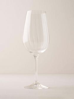 Truly Fluted Crystal Red Wine Glass, Set of 4, 550ml, Clear, Clear