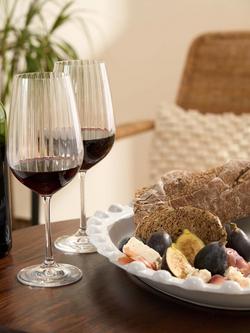 Truly Fluted Crystal Red Wine Glass, Set of 4, 550ml, Clear - view 2, Clear