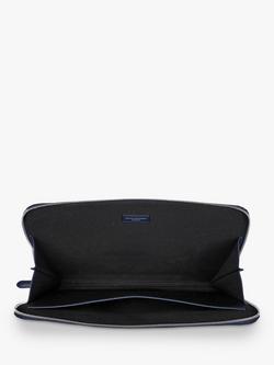 Aspinal of London City Saffiano Leather Laptop Folio - view 2, Navy