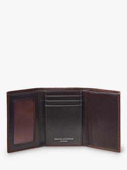 Aspinal of London Pebble Leather Trifold Wallet - view 2, Tobacco