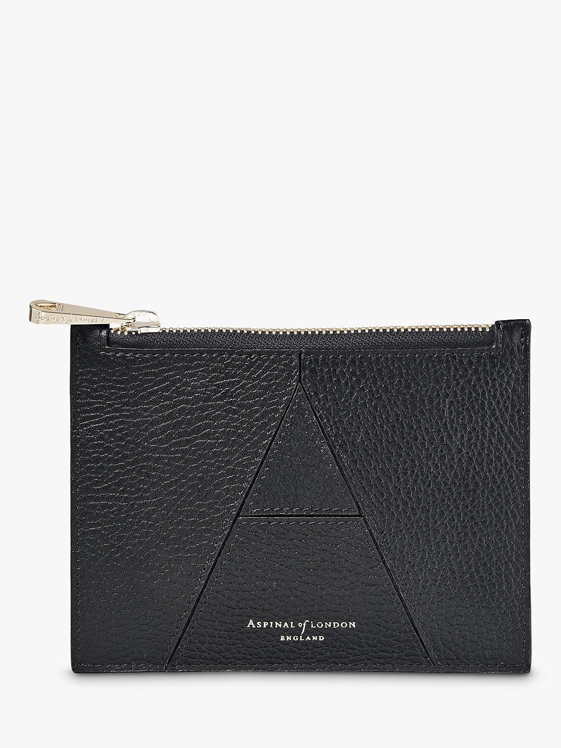 Aspinal of London Essential Leather Small A Pouch, Black