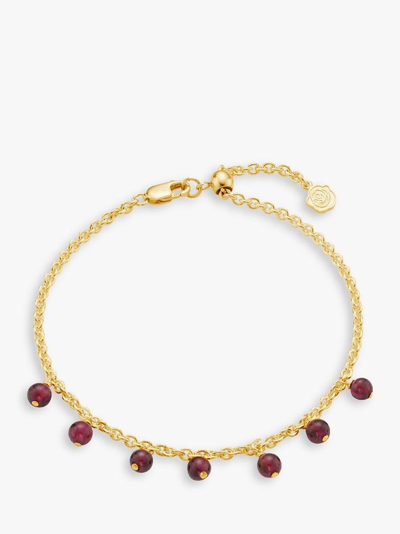 Under the Rose Birthstone Garnet Chain Bracelet, Gold