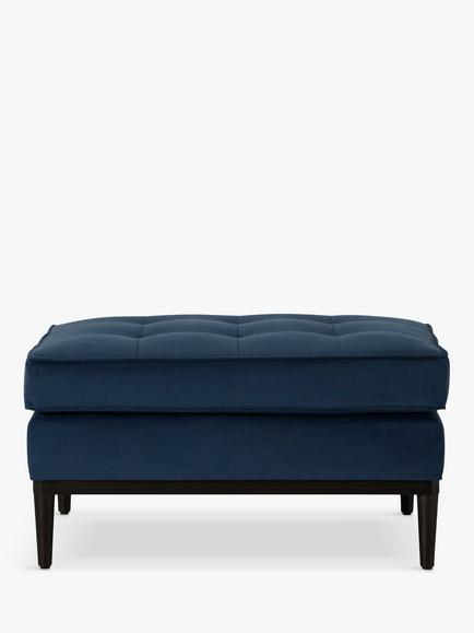 Swyft Model 02 Chaise Piece/Footstool, Teal Velvet