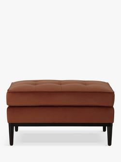 Swyft Model 02 Chaise Piece/Footstool, Brick Velvet