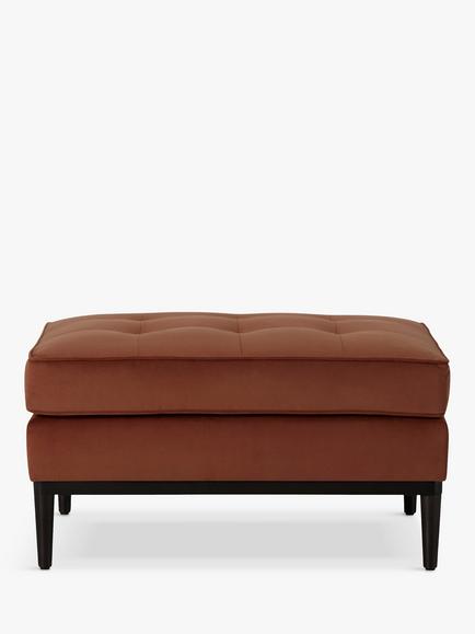 Swyft Model 02 Chaise Piece/Footstool, Brick Velvet