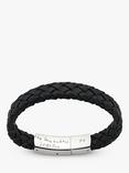 Under the Rose Personalised Men's Woven Leather Bracelet