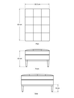 Swyft Model 02 Chaise Piece/Footstool - view 2, Vine Velvet