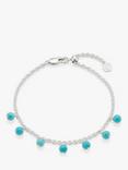 Under the Rose Birthstone Turquoise Chain Bracelet