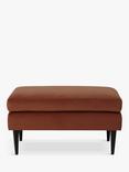 Swyft Model 01 Chaise Piece/Footstool, Brick Velvet