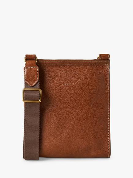 Mulberry Antony Small Natural Vegetable Tan Leather Messenger Bag, Oak - view 2, Oak