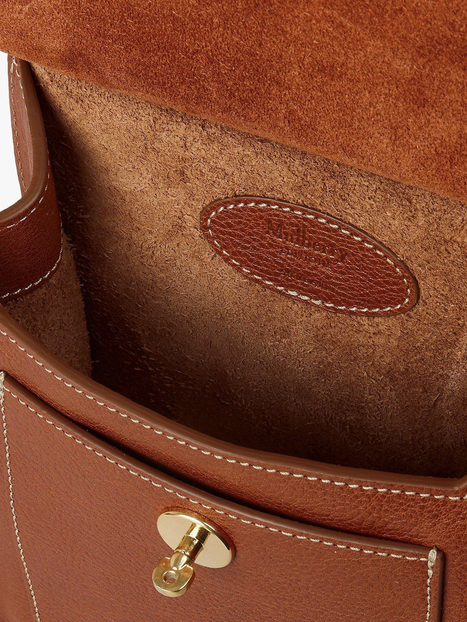 Product image 4 of 5, which shows Mulberry Antony Small Natural Vegetable Tan Leather Messenger Bag, Oak