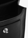 Mulberry Antony Small Classic Grain Leather Satchel, Black/Silver