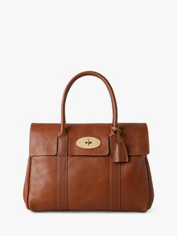 Mulberry Bayswater Natural Vegetable Tan Leather Shoulder Bag, Oak, Oak