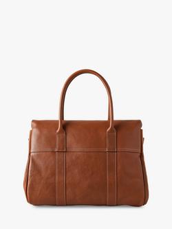 Mulberry Bayswater Natural Vegetable Tan Leather Shoulder Bag, Oak - view 2, Oak