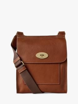 Mulberry Antony Natural Vegetable Tan Leather Messenger Bag, Oak