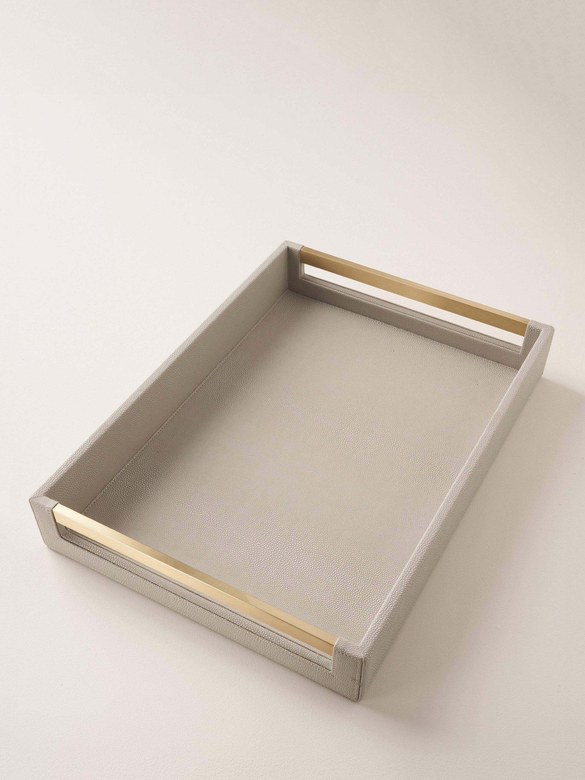 Truly Faux Shagreen Rectangular Tray, 50cm
