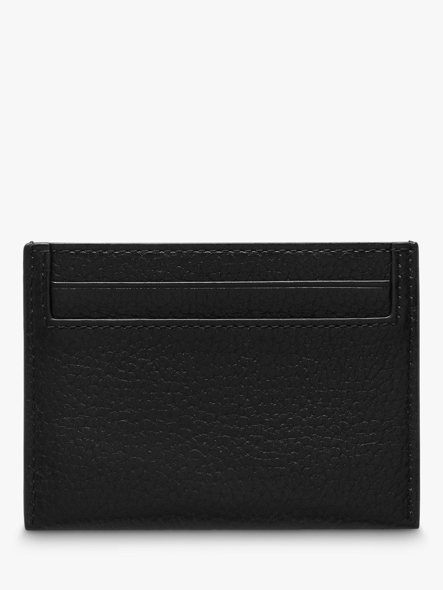 Product image 2 of 2, which shows Mulberry Continental Small Classic Grain Leather Credit Card Slip, Black/Silver