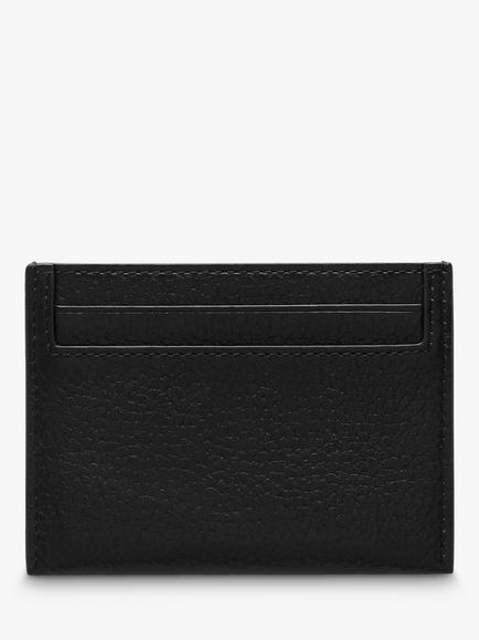 Mulberry Continental Small Classic Grain Leather Credit Card Slip - view 2, Black/Silver
