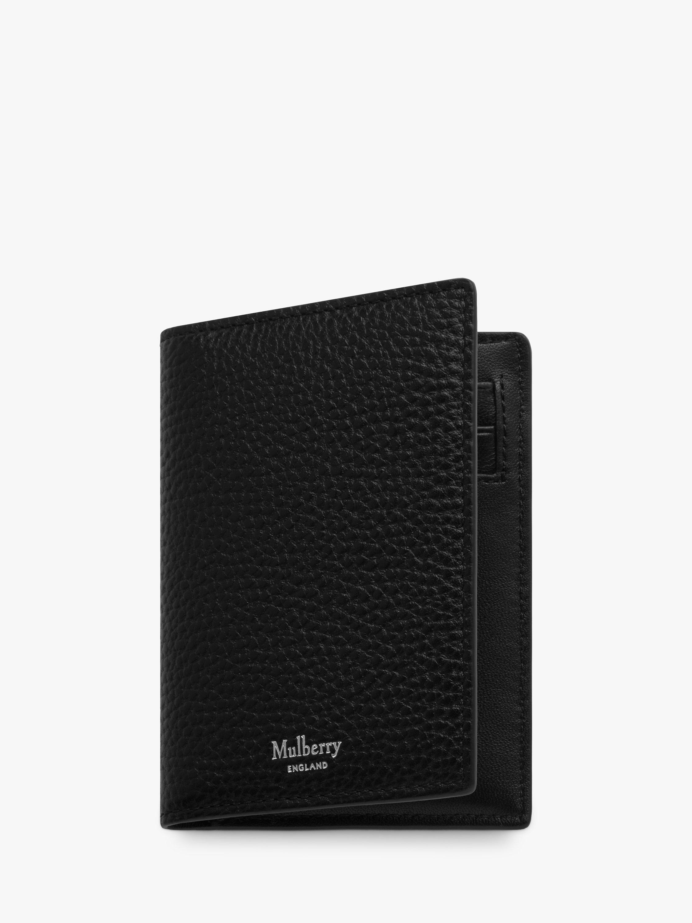 Mulberry Small Classic Grain Leather Card Wallet, Black