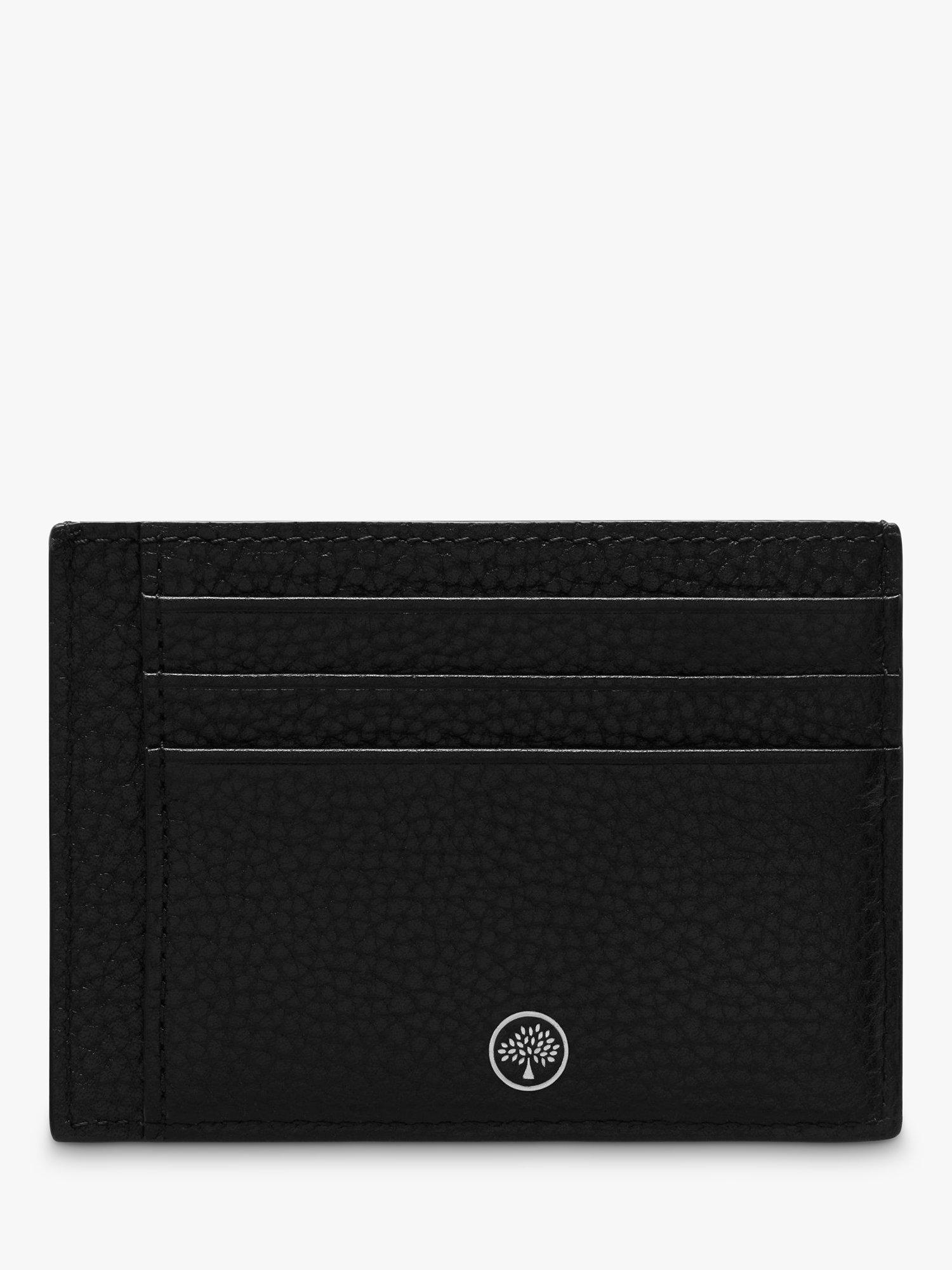 Mulberry Small Classic Grain Leather Card Holder, Black