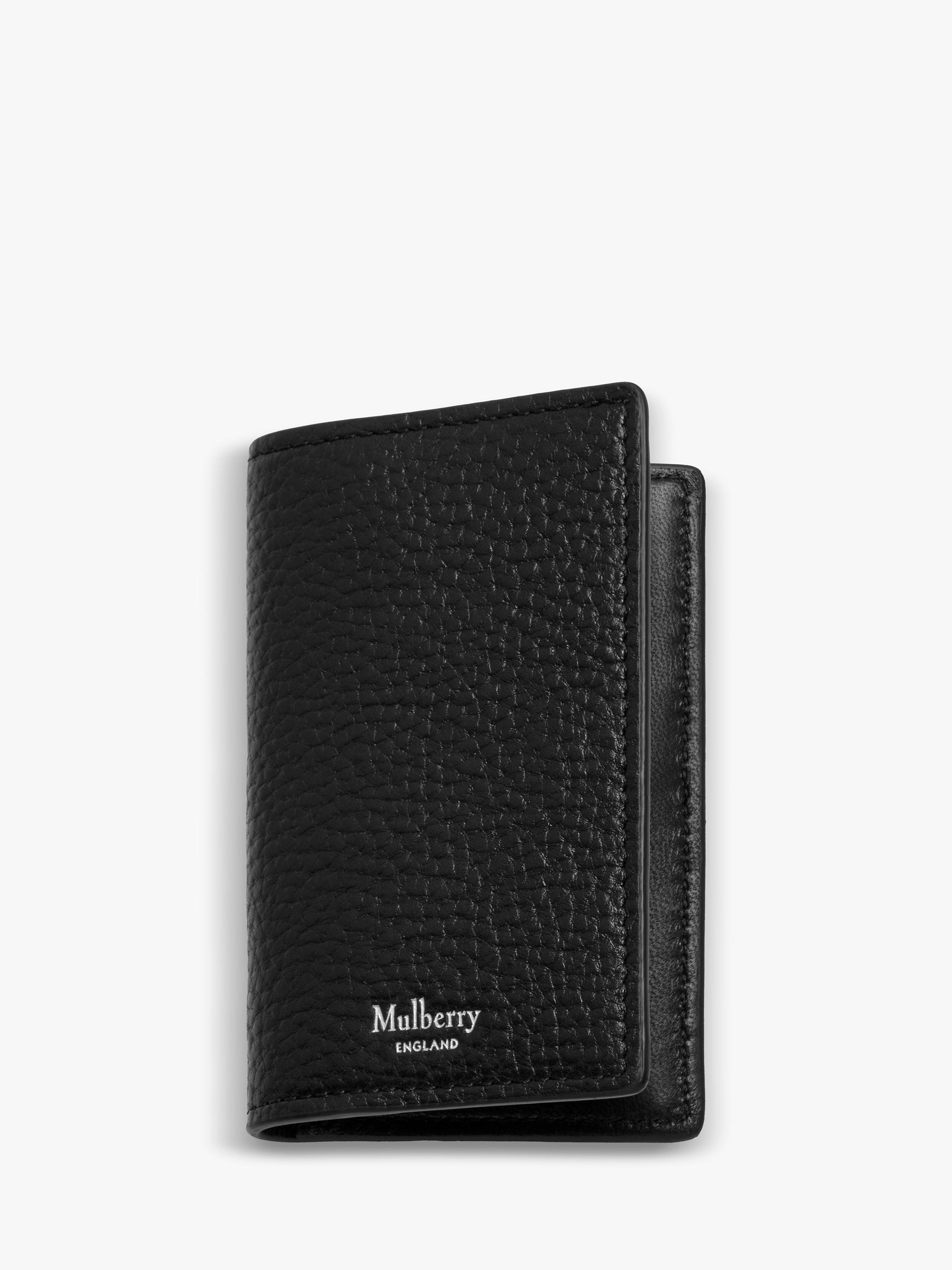 Mulberry Small Classic Grain Leather Card Wallet Black